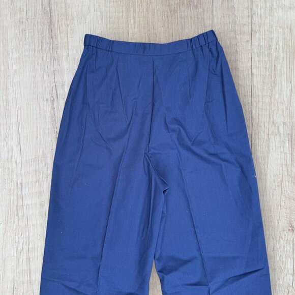 WILLIAM ROYCE Vintage NWT Blue High Rise Waist Navy Blue Pleated Pants USA Made - Picture 9 of 9